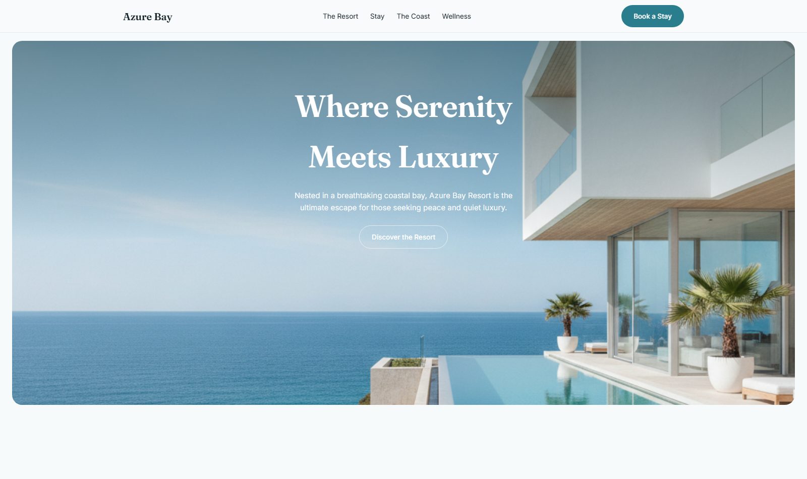 Azure Bay Resort &mdash; live project built by Mythox