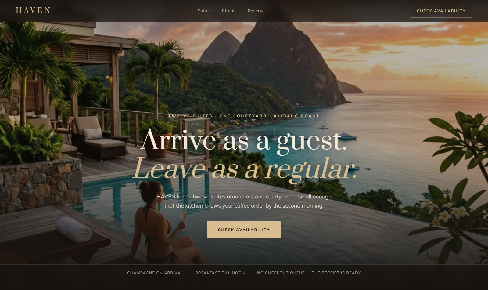 HAVEN Suites &mdash; live project built by Mythox