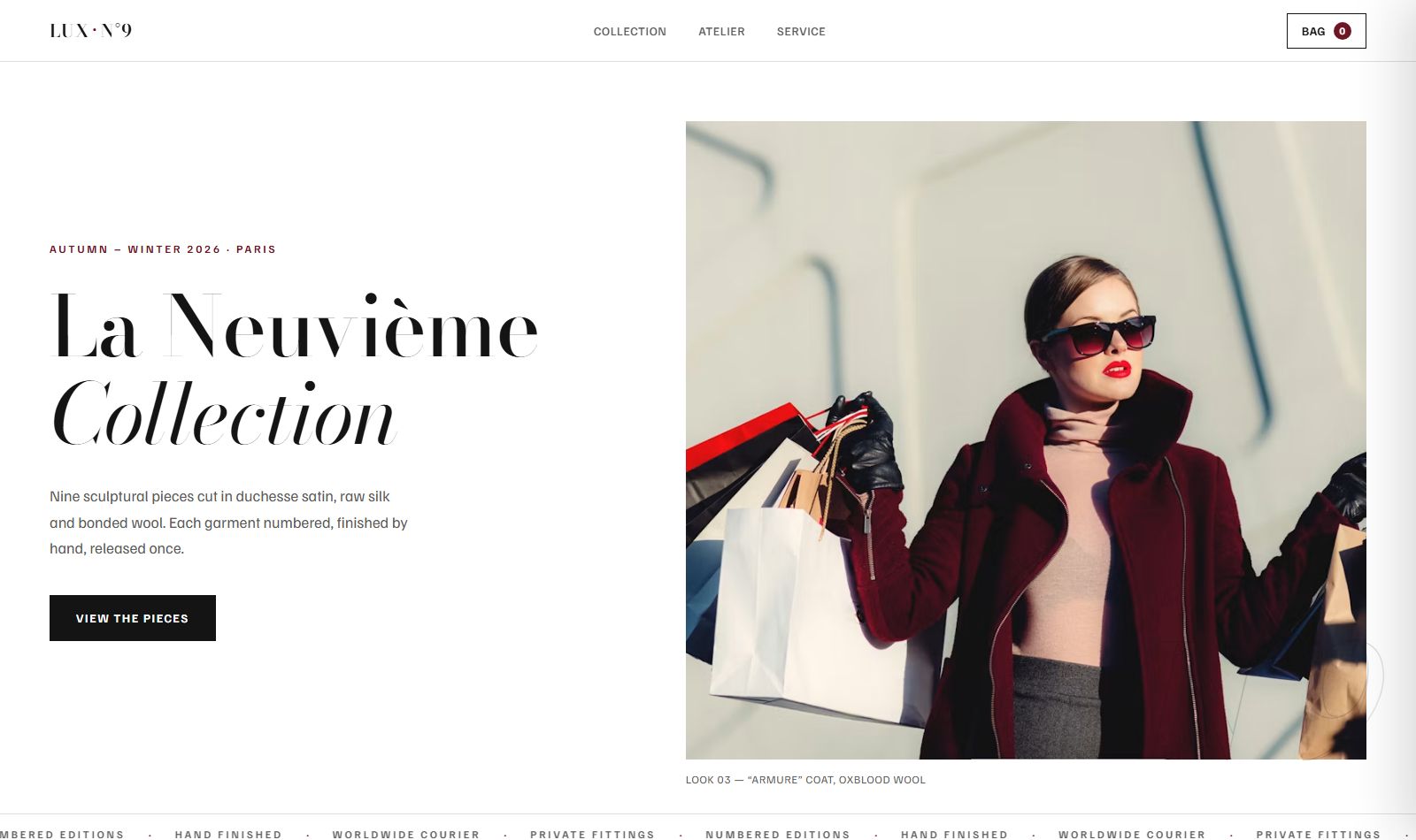 LUX Storefront &mdash; live project built by Mythox