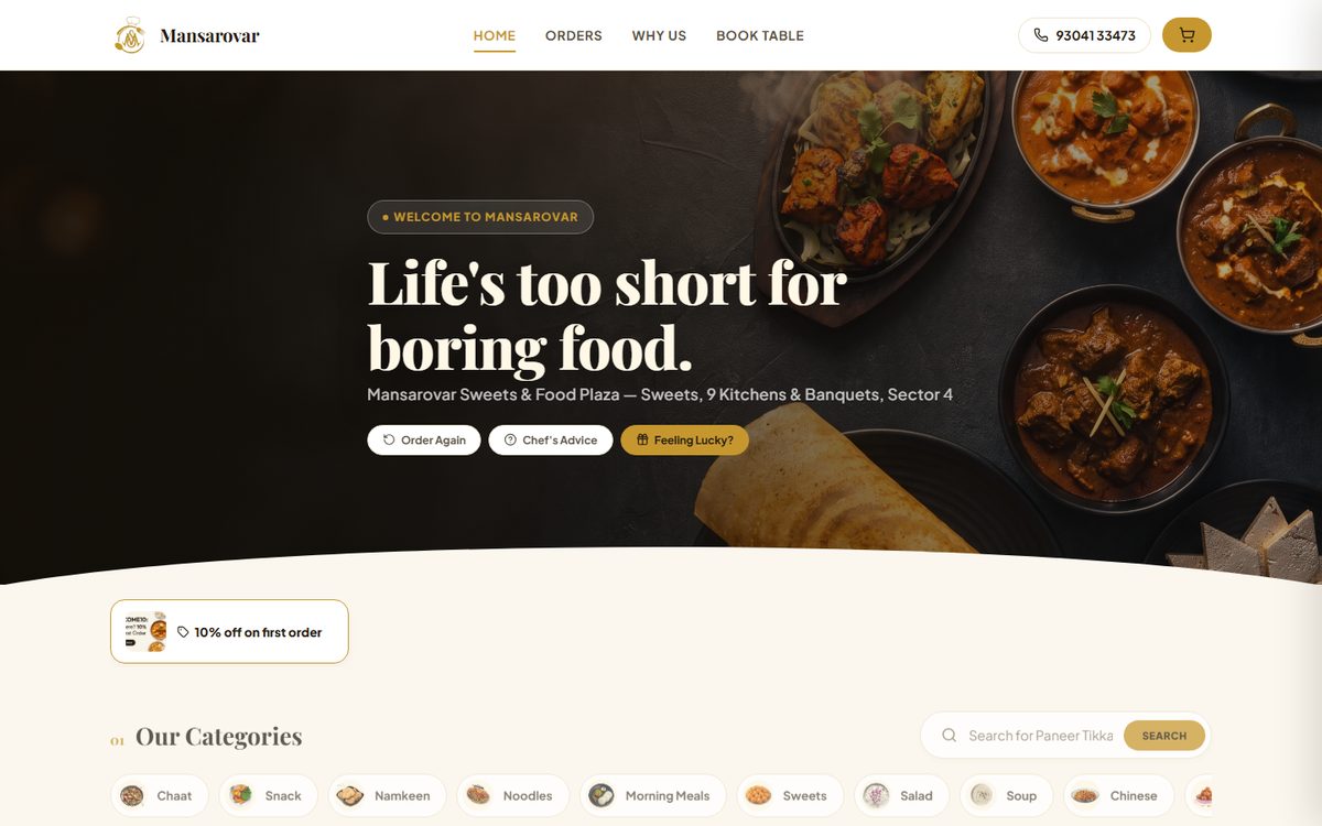 Mansarovar &mdash; live project built by Mythox