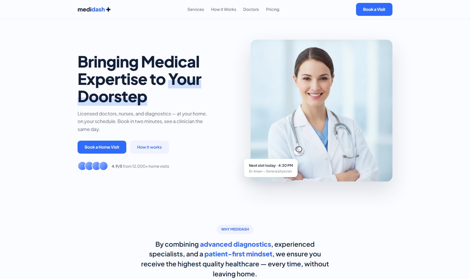 MediDash &mdash; live project built by Mythox