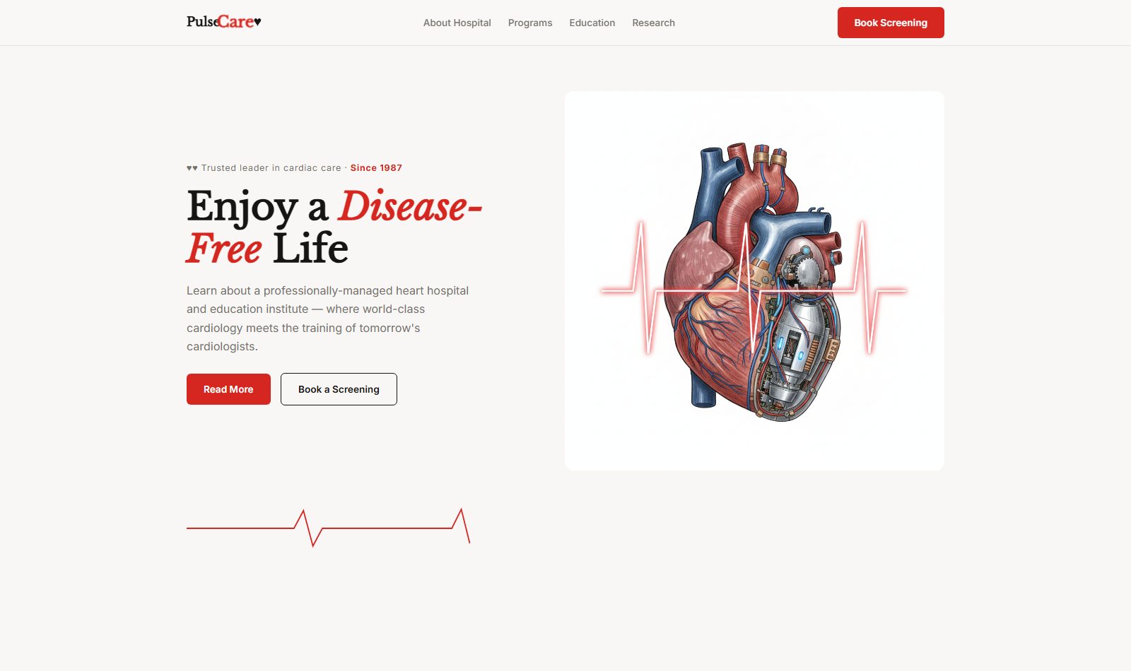 PulseCare Institute &mdash; live project built by Mythox