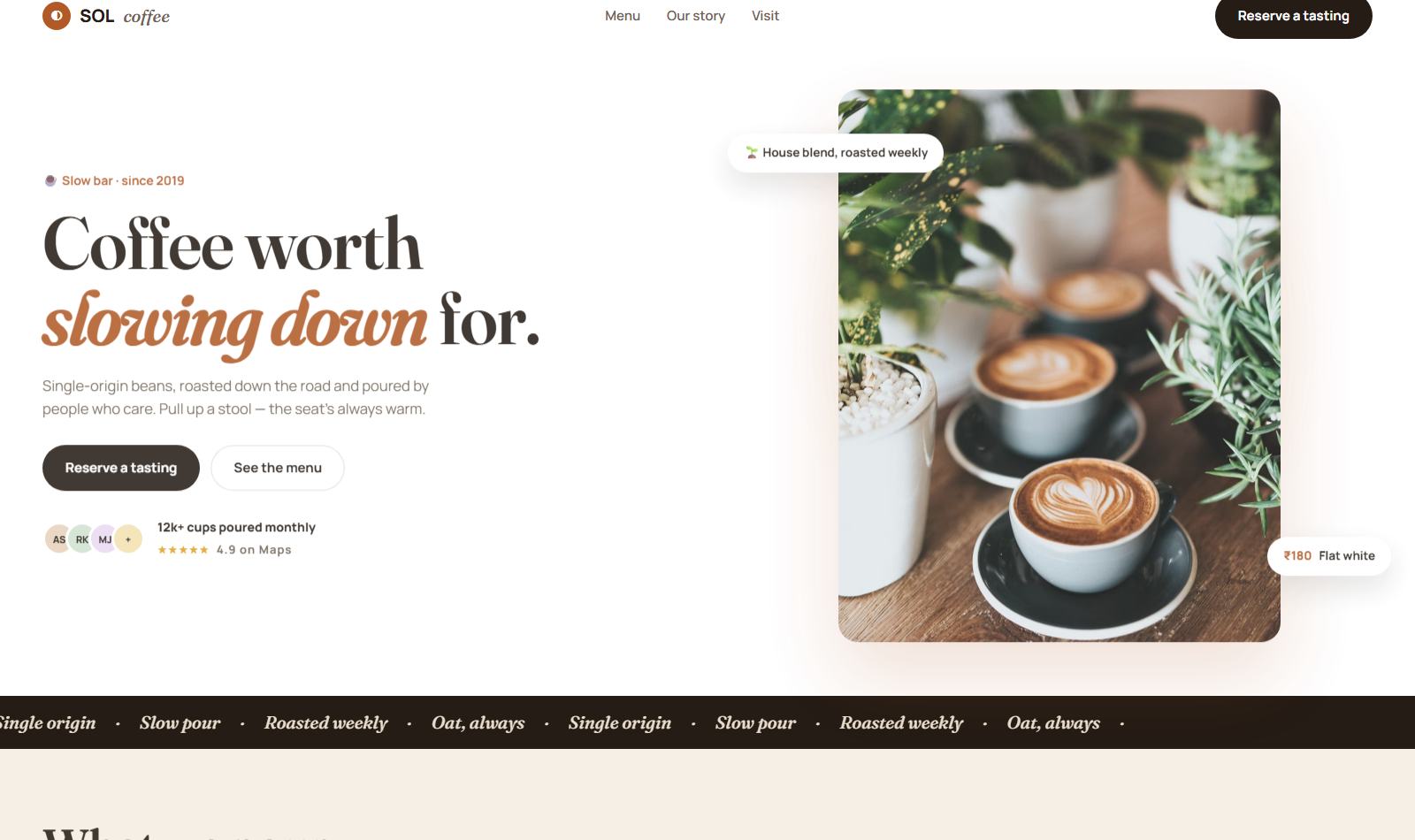 SOL Coffee &mdash; live project built by Mythox
