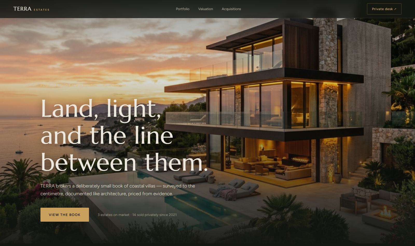 TERRA Estates &mdash; live project built by Mythox