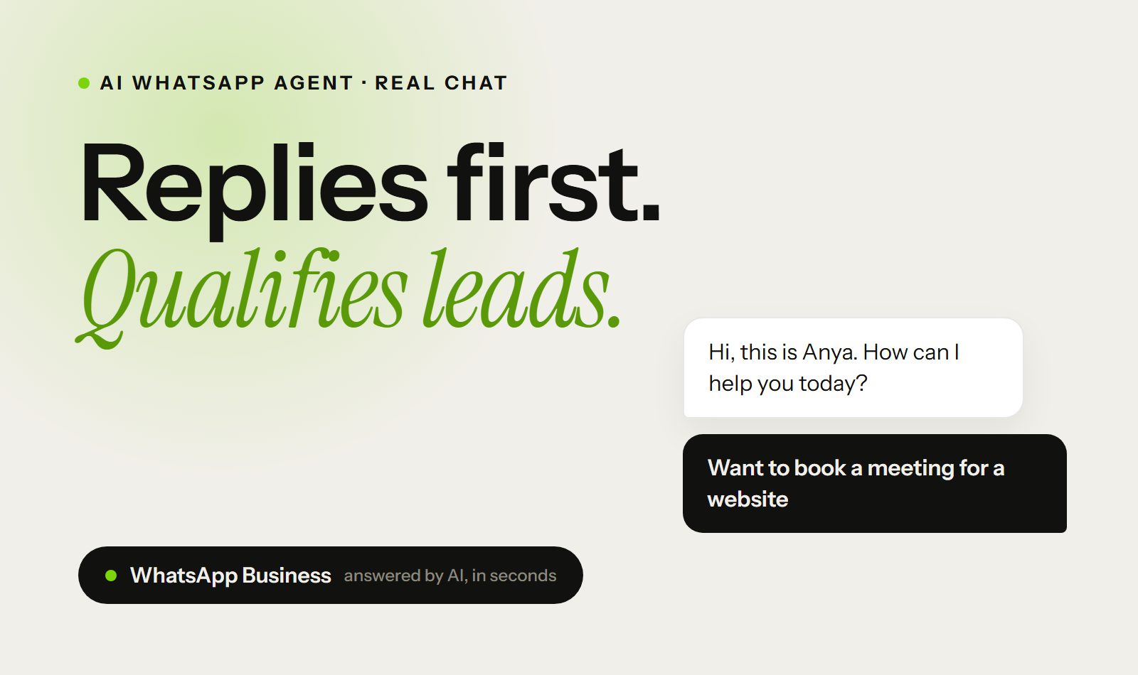 Blue Dive AI WhatsApp Agent &mdash; real chat case study by Mythox