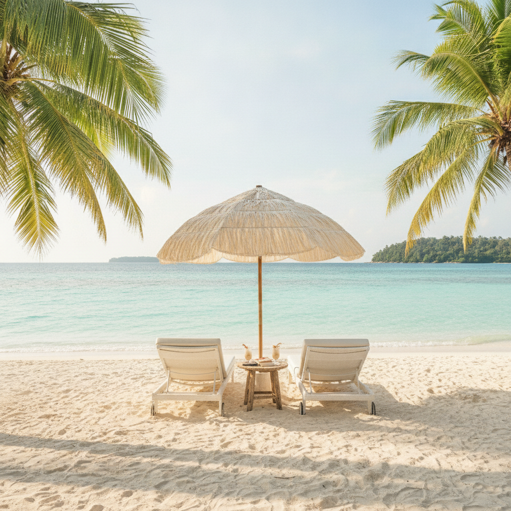 Private beach
