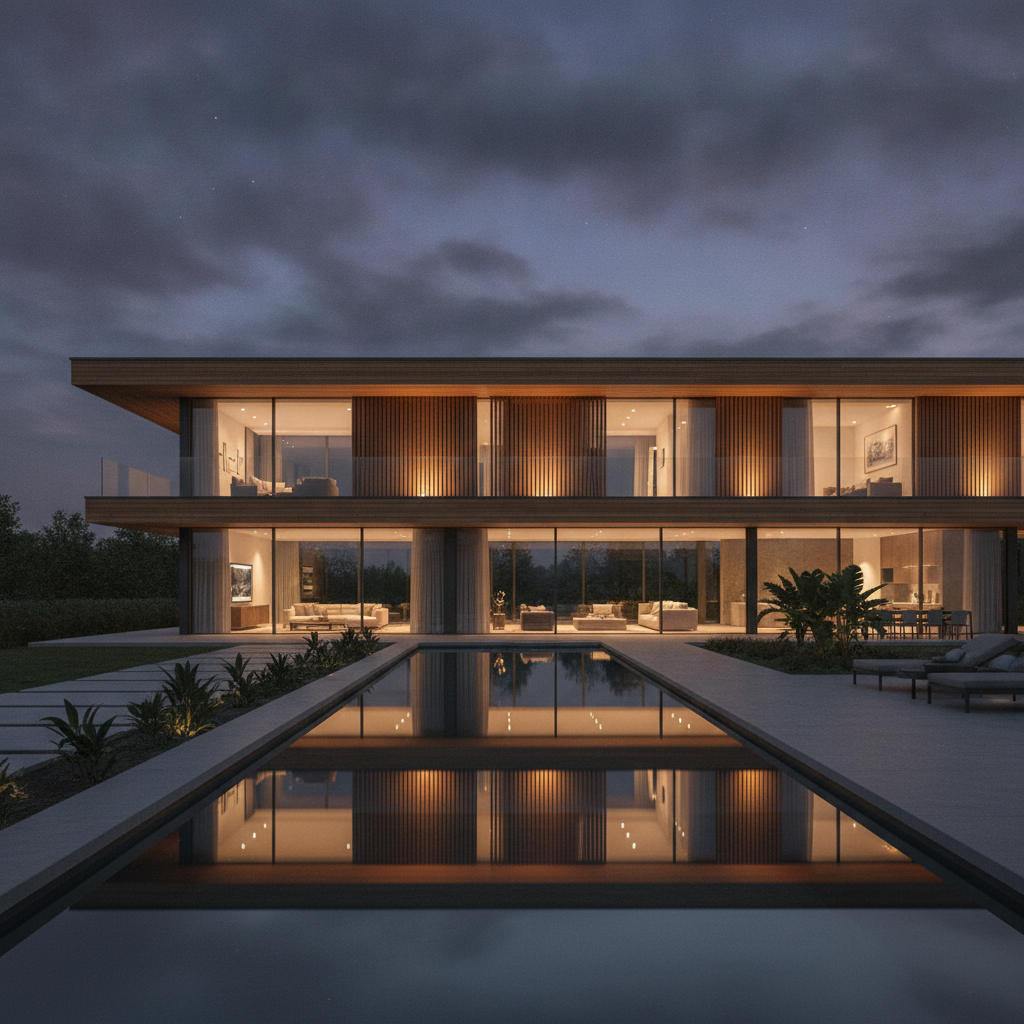 Terravista signature villa at dusk